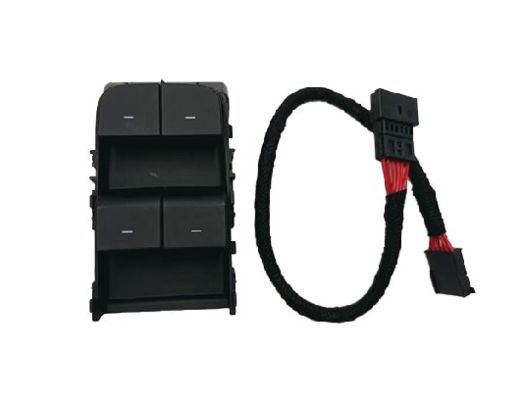 Tesla Sürücü Tarafı Cam Düğmesi Mat Siyah Kablolu 1081037-02-G