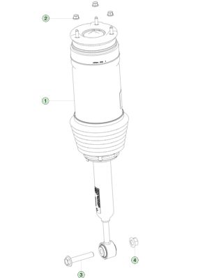Sol Arka Adaptatif Hava Baharı Modülü Tesla Model X - Alüminyum