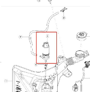 Tesla Model 3/Y yıkama pompası 1607953-00-A 12V DC 1.2-1.5 L/min