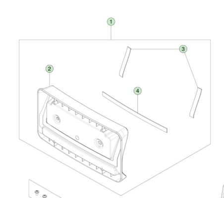 Tesla Model X Ön Plaka Braketi CN-Spec 52x17x5cm Siyah ABS